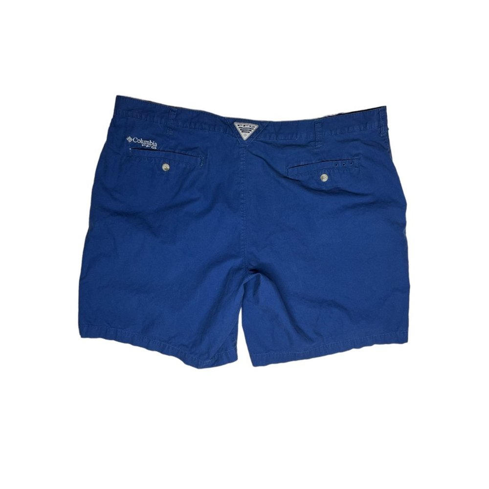 Columbia Men's 44W 10L PFG Bonehead Cotton Shorts Zip Fly Blue